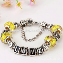 China yiwu wholesale market glass bead lady fashion bracelet